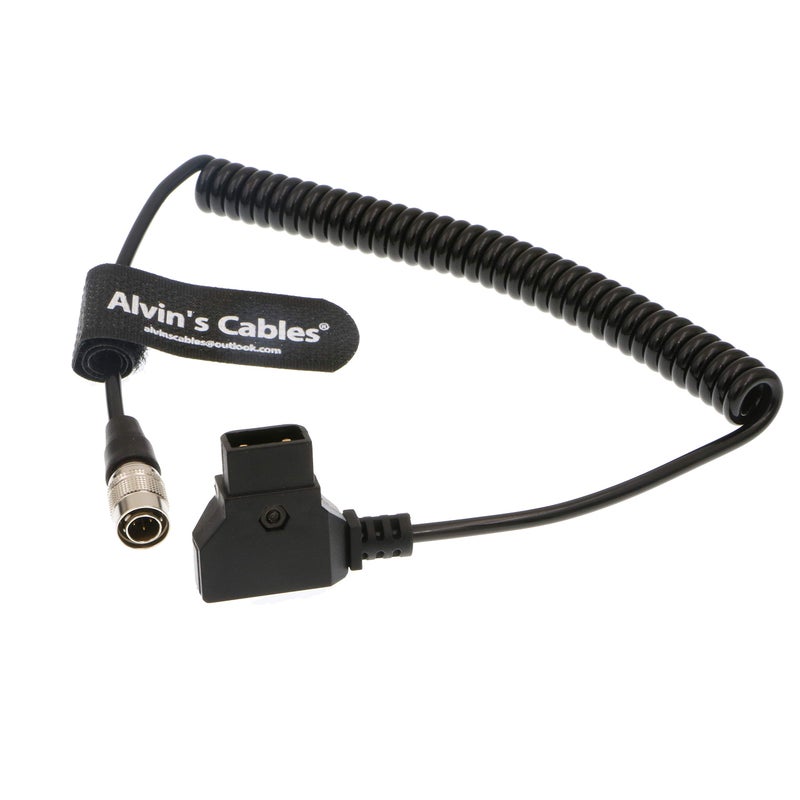 Alvin's Cables كابل الطاقة الملفوف من ألفين كابلات لأجهزة الصوت ZAXCOM D Tap إلى 4 دبابيس هيروسي ذكر - Image 4